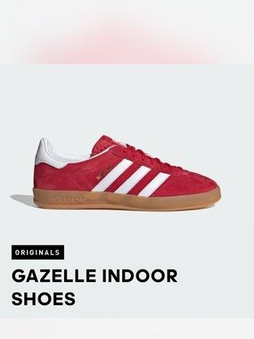 adidas Gazelle Sneakers - Red & White